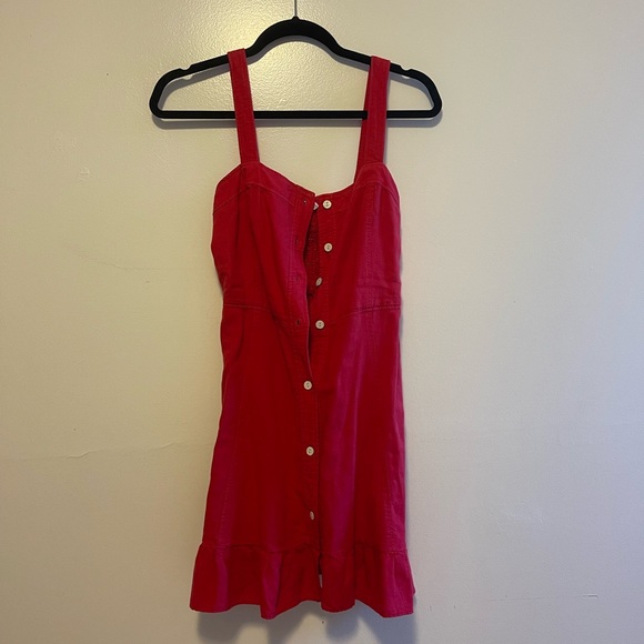 Zara mini red dress linen - Picture 2 of 6